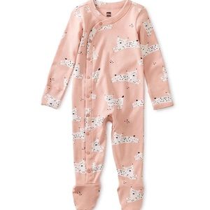 Tea Collection Footed Baby Romper Lynx